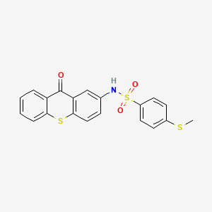 molecular formula C20H15NO3S3 B11066734 4-(methylsulfanyl)-N-(9-oxo-9H-thioxanthen-2-yl)benzenesulfonamide 