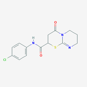 N-(4-chlorophenyl)-4-oxo-3,4,7,8-tetrahydro-2H,6H-pyrimido[2,1-b][1,3]thiazine-2-carboxamide