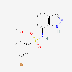 molecular formula C14H12BrN3O3S B11066773 5-bromo-N-(1H-indazol-7-yl)-2-methoxybenzenesulfonamide 