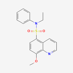 molecular formula C18H18N2O3S B11066782 N-ethyl-8-methoxy-N-phenylquinoline-5-sulfonamide 