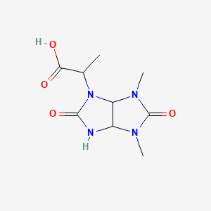 molecular formula C9H14N4O4 B11066785 2-(4,6-dimethyl-2,5-dioxohexahydroimidazo[4,5-d]imidazol-1(2H)-yl)propanoic acid 