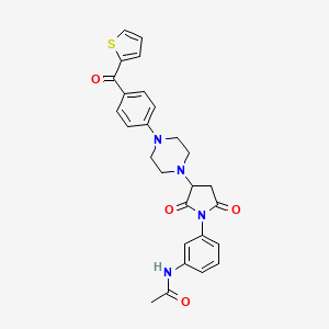 N-[3-(2,5-dioxo-3-{4-[4-(thiophen-2-ylcarbonyl)phenyl]piperazin-1-yl}pyrrolidin-1-yl)phenyl]acetamide