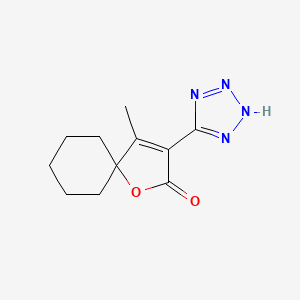 4-methyl-3-(1H-tetrazol-5-yl)-1-oxaspiro[4.5]dec-3-en-2-one