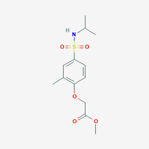 (4-Isopropylsulfamoyl-2-methylphenoxy)acetic acid, methyl ester