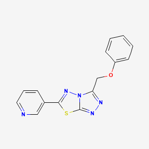 3-(Phenoxymethyl)-6-(pyridin-3-yl)[1,2,4]triazolo[3,4-b][1,3,4]thiadiazole