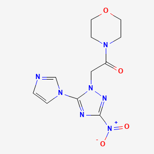 2-[5-(1H-imidazol-1-yl)-3-nitro-1H-1,2,4-triazol-1-yl]-1-(morpholin-4-yl)ethanone