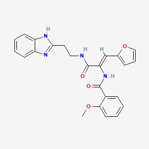 N-[(1Z)-3-{[2-(1H-benzimidazol-2-yl)ethyl]amino}-1-(furan-2-yl)-3-oxoprop-1-en-2-yl]-2-methoxybenzamide