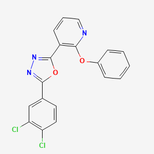 3-[5-(3,4-Dichlorophenyl)-1,3,4-oxadiazol-2-yl]-2-phenoxypyridine