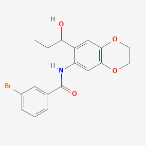 3-bromo-N-[7-(1-hydroxypropyl)-2,3-dihydro-1,4-benzodioxin-6-yl]benzamide