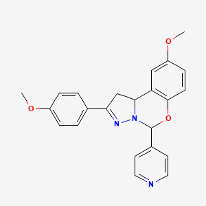 9-Methoxy-2-(4-methoxyphenyl)-5-(pyridin-4-yl)-1,10b-dihydropyrazolo[1,5-c][1,3]benzoxazine