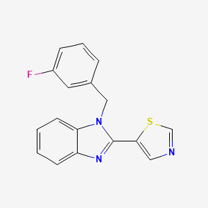 1-(3-fluorobenzyl)-2-(1,3-thiazol-5-yl)-1H-benzimidazole