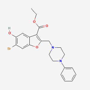 Ethyl 6-bromo-5-hydroxy-2-[(4-phenylpiperazin-1-yl)methyl]-1-benzofuran-3-carboxylate