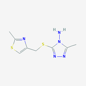 3-methyl-5-{[(2-methyl-1,3-thiazol-4-yl)methyl]sulfanyl}-4H-1,2,4-triazol-4-amine