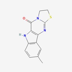 4-methyl-14-thia-8,11,16-triazatetracyclo[7.7.0.02,7.011,15]hexadeca-1(9),2(7),3,5,15-pentaen-10-one