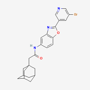 2-(Adamantan-1-YL)-N-[2-(5-bromopyridin-3-YL)-13-benzoxazol-5-YL]acetamide