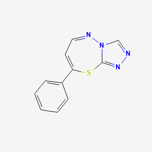 molecular formula C11H8N4S B11066924 8-Phenyl[1,2,4]triazolo[3,4-b][1,3,4]thiadiazepine 