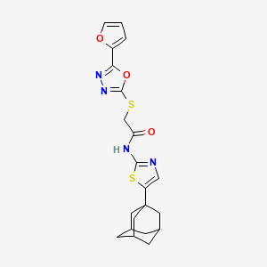 N-[5-(1-adamantyl)-1,3-thiazol-2-yl]-2-{[5-(2-furyl)-1,3,4-oxadiazol-2-yl]thio}acetamide