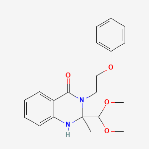 2-(dimethoxymethyl)-2-methyl-3-(2-phenoxyethyl)-2,3-dihydroquinazolin-4(1H)-one