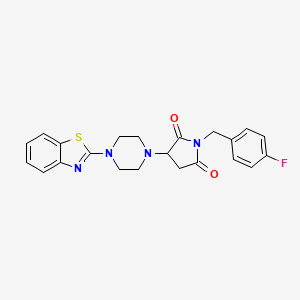 3-[4-(1,3-Benzothiazol-2-yl)piperazin-1-yl]-1-(4-fluorobenzyl)pyrrolidine-2,5-dione