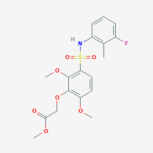 Methyl {3-[(3-fluoro-2-methylphenyl)sulfamoyl]-2,6-dimethoxyphenoxy}acetate