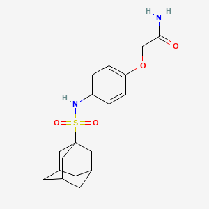 molecular formula C18H24N2O4S B11067015 2-{4-[(1-Adamantylsulfonyl)amino]phenoxy}acetamide 