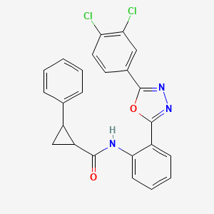 N-{2-[5-(3,4-dichlorophenyl)-1,3,4-oxadiazol-2-yl]phenyl}-2-phenylcyclopropanecarboxamide