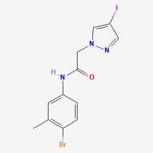 N-(4-bromo-3-methylphenyl)-2-(4-iodo-1H-pyrazol-1-yl)acetamide