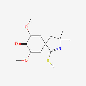 7,9-Dimethoxy-3,3-dimethyl-1-(methylsulfanyl)-2-azaspiro[4.5]deca-1,6,9-trien-8-one