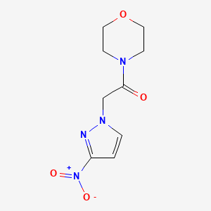 molecular formula C9H12N4O4 B11067078 1-(morpholin-4-yl)-2-(3-nitro-1H-pyrazol-1-yl)ethanone 