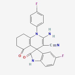 2'-amino-5-fluoro-1'-(4-fluorophenyl)-2,5'-dioxo-1,2,5',6',7',8'-hexahydro-1'H-spiro[indole-3,4'-quinoline]-3'-carbonitrile