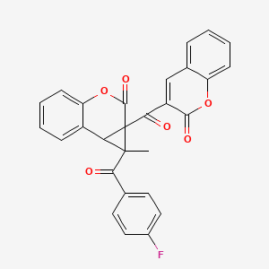 1-[(4-fluorophenyl)carbonyl]-1-methyl-1a-[(2-oxo-2H-chromen-3-yl)carbonyl]-1a,7b-dihydrocyclopropa[c]chromen-2(1H)-one