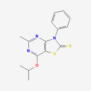 5-methyl-3-phenyl-7-(propan-2-yloxy)[1,3]thiazolo[4,5-d]pyrimidine-2(3H)-thione