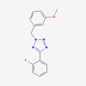 molecular formula C15H13FN4O B11067135 5-(2-fluorophenyl)-2-(3-methoxybenzyl)-2H-tetrazole 