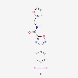 N-(furan-2-ylmethyl)-3-[4-(trifluoromethyl)phenyl]-1,2,4-oxadiazole-5-carboxamide