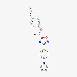 [1,2,4]Oxadiazole, 5-[1-(4-propylphenoxy)ethyl]-3-(4-pyrrol-1-ylphenyl)-