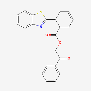 2-Oxo-2-phenylethyl 6-(1,3-benzothiazol-2-yl)cyclohex-3-ene-1-carboxylate