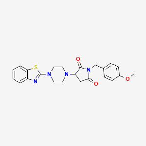 3-[4-(1,3-Benzothiazol-2-yl)piperazin-1-yl]-1-(4-methoxybenzyl)pyrrolidine-2,5-dione