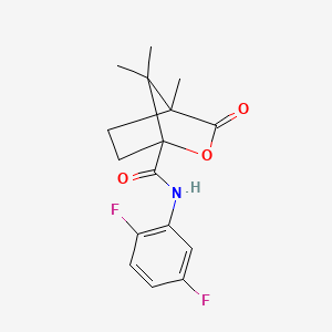 N-(2,5-difluorophenyl)-4,7,7-trimethyl-3-oxo-2-oxabicyclo[2.2.1]heptane-1-carboxamide