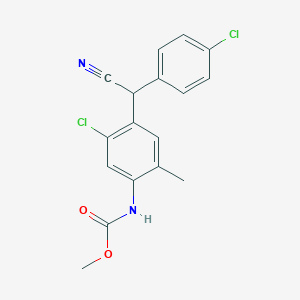 molecular formula C17H14Cl2N2O2 B11067212 Methyl {5-chloro-4-[(4-chlorophenyl)(cyano)methyl]-2-methylphenyl}carbamate 