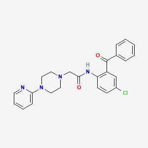 N-[4-chloro-2-(phenylcarbonyl)phenyl]-2-[4-(pyridin-2-yl)piperazin-1-yl]acetamide