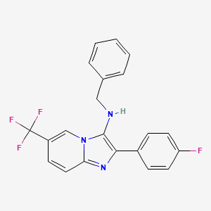 N-benzyl-2-(4-fluorophenyl)-6-(trifluoromethyl)imidazo[1,2-a]pyridin-3-amine