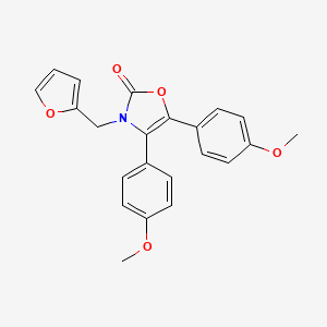 molecular formula C22H19NO5 B11067235 3-(furan-2-ylmethyl)-4,5-bis(4-methoxyphenyl)-1,3-oxazol-2(3H)-one 