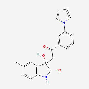 3-hydroxy-5-methyl-3-{2-oxo-2-[3-(1H-pyrrol-1-yl)phenyl]ethyl}-1,3-dihydro-2H-indol-2-one