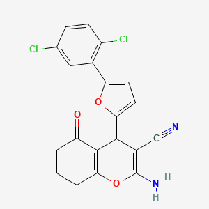 2-amino-4-[5-(2,5-dichlorophenyl)furan-2-yl]-5-oxo-5,6,7,8-tetrahydro-4H-chromene-3-carbonitrile