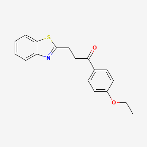 molecular formula C18H17NO2S B11067275 3-Benzothiazol-2-yl-1-(4-ethoxy-phenyl)-propan-1-one 