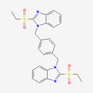 1,1'-(benzene-1,4-diyldimethanediyl)bis[2-(ethylsulfonyl)-1H-benzimidazole]