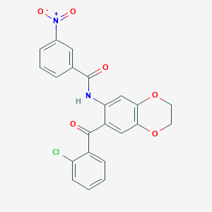 N-[7-(2-chlorobenzoyl)-2,3-dihydro-1,4-benzodioxin-6-yl]-3-nitrobenzamide