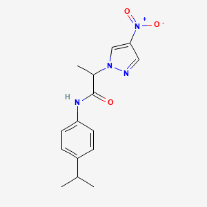 2-(4-nitro-1H-pyrazol-1-yl)-N-[4-(propan-2-yl)phenyl]propanamide