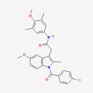 2-[1-(4-chlorobenzoyl)-5-methoxy-2-methyl-1H-indol-3-yl]-N-(4-methoxy-3,5-dimethylphenyl)acetamide