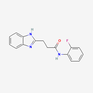 3-(1H-benzimidazol-2-yl)-N-(2-fluorophenyl)propanamide